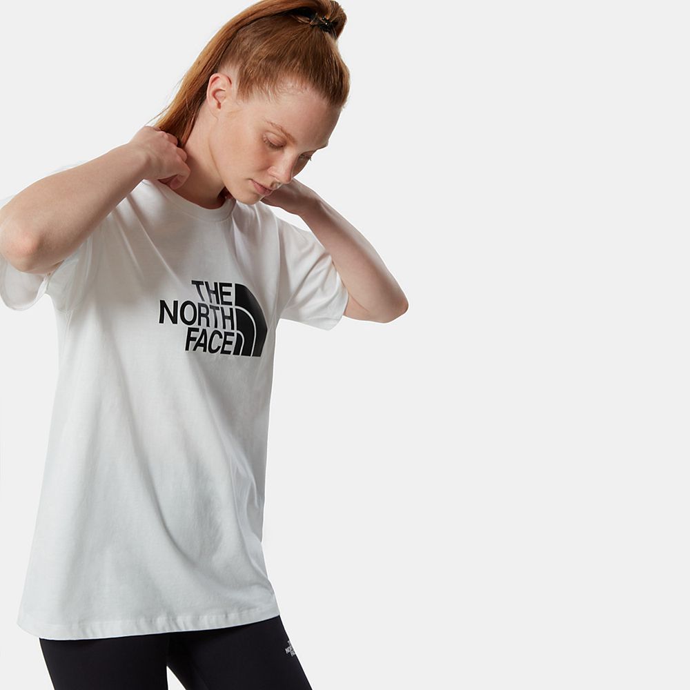 The North Face T-Shirts Womens Australia - The North Face Relaxed Easy White / Black (MQA-248635)